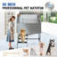 Baignoire de toilettage professionnelle en acier inoxydable pour chien avec marches antidérapantes, pulvérisateur et robinet réglables - Station de lavage pour petits et moyens chiens (argent)