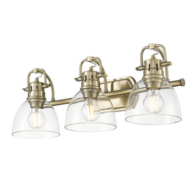 Aljona 3-Light Bath Vanity with Clear Glass
