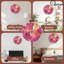 Horloge avec motif de losanges roses