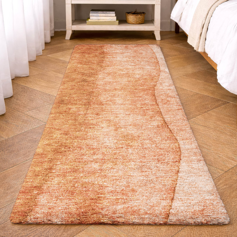 Tapis dégradé Premium à poils longs lavable à la machine ADS625, Paprika, 2'3" x 7'6" Runner