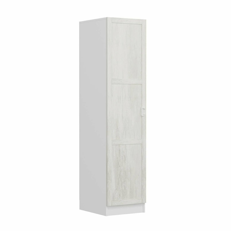 Elina 1 Door Manufactured Wood Wardrobe, 190cm H x 45cm W x 52cm D, White
