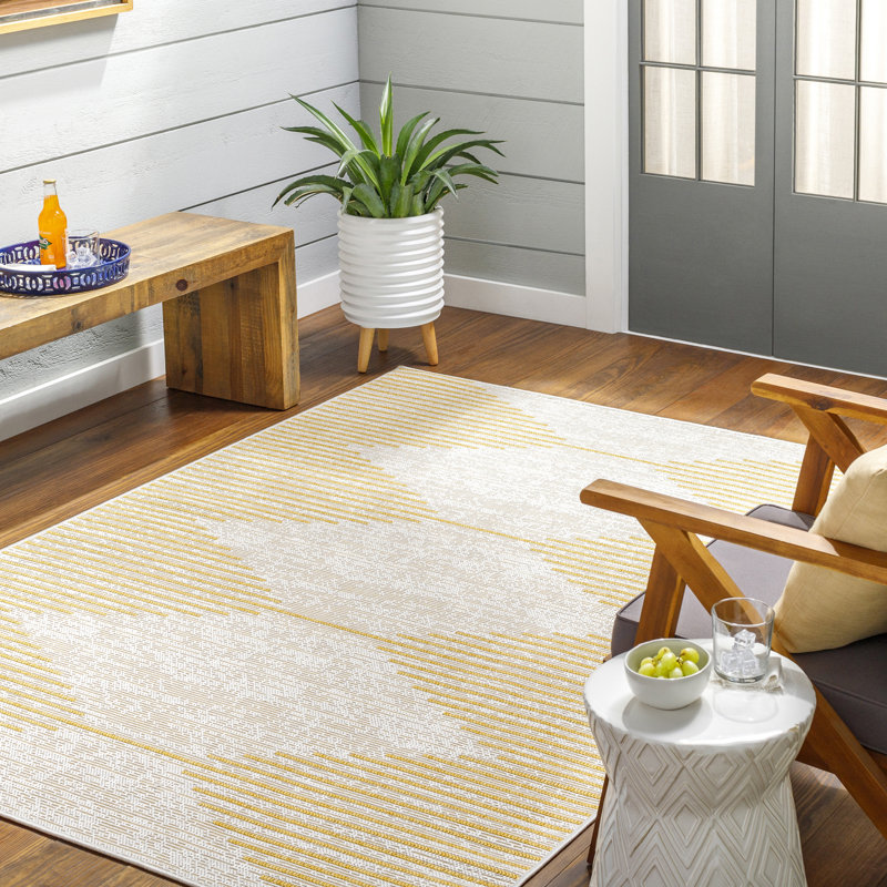 Marion Indoor & Outdoor Boho Saffron Grey Rug, Rectangle 160 x 230cm
