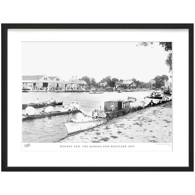 Bourne End, The Marina And Boatyard 1899 by Francis Frith - Single Picture Frame Print, 45cm H x 60cm W x 2.3cm D