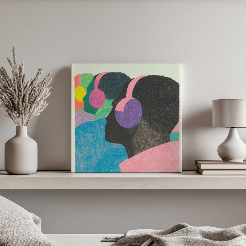 «Stereophonic II» par Walker Noble, reproduction d'art sur toile, H 20 po x l 20 po