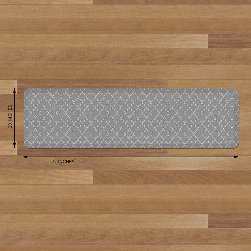 Tapis anti-fatigue, Gris, Rectangle 1 pi 8 po x 6 pi