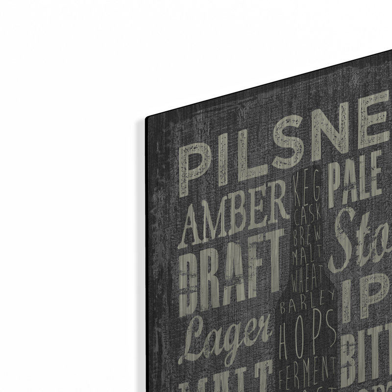  «Beer Sign 3» par Erin Clark, art mural en métal, 12 po x 16 po, H 24 po x l 16 po