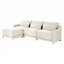 Élégant canapé rembourré en chenille avec capitonnage sur mesure et conception modulaire pour un confort et un style supérieurs-116780853