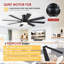 Ventilateur de plafond encastré de 52 po à 8 pales avec lumière et télécommande / application-2022970003