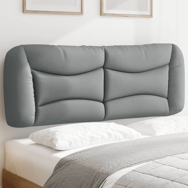 Coussin de tête de lit vidaXL gris clair 137 cm vidaXL, Complète, Gris clair