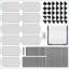 Ensemble de 5 tablettes de rangement robustes, paquet de 2 | Acier | Noir