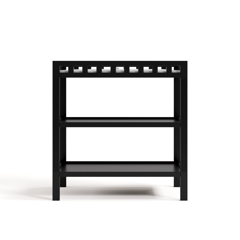 Table à langer avec coussin Morningside, Noir, noir, noir, noir