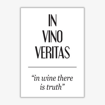 In Vino Veritas - Rectangle Print