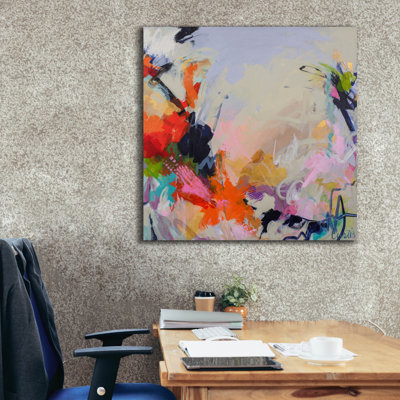  «Abstract Forms» par Joan Curtis, art mural sur toile, 37 po x 37 po