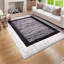 Tapis Bigghome, lavable à la machine, motifs turcs traditionnels réversibles 3 x 5 - gris et noir-117320622