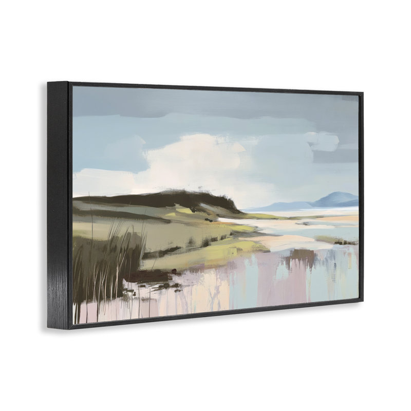 Giclée moderne encadrée, par Elara Yasna, H 12 po x l 18 po, Giclée encadrée noir minuit