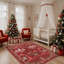 Tapis rouge lavable à la machine Christmas-367434071