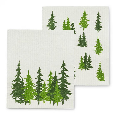 Evergreen Forest Dishcloth