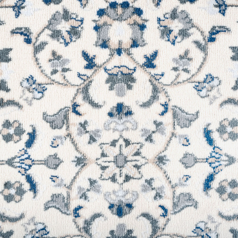 Briele Oriental Cream | Blue | Gray | Beige Area Rug, Rectangle 3'11" x 5'3"
