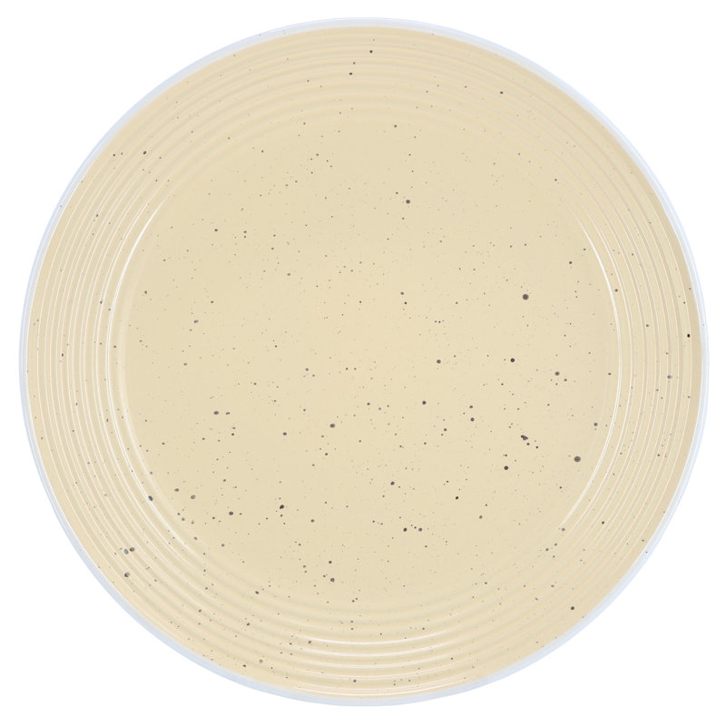 Emilia Cream and Yellow Ceramic Stoneware Dinnerware Set