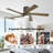 5 Solid Wood Blades Indoor Ceiling Fan With Light Kit And Remote Quiet DC Motor-437134177-458786185