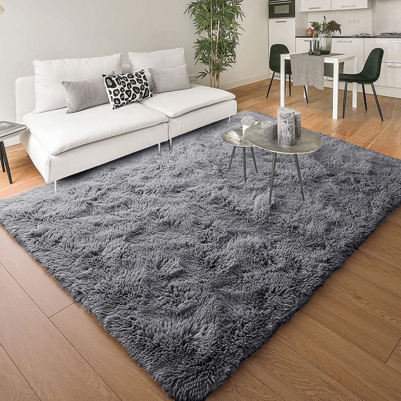 Almamy Solid Colour Shag Area Rug, Rectangle 160 x 230cm