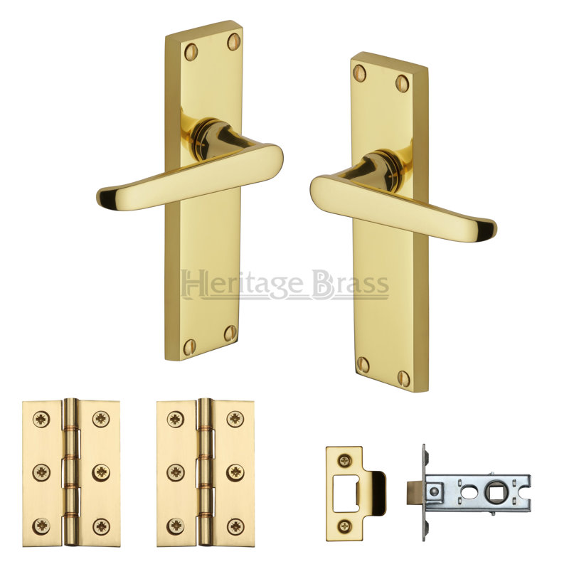 Heritage Brass Victoria Mortice Door Knob Kit, Polished Brass