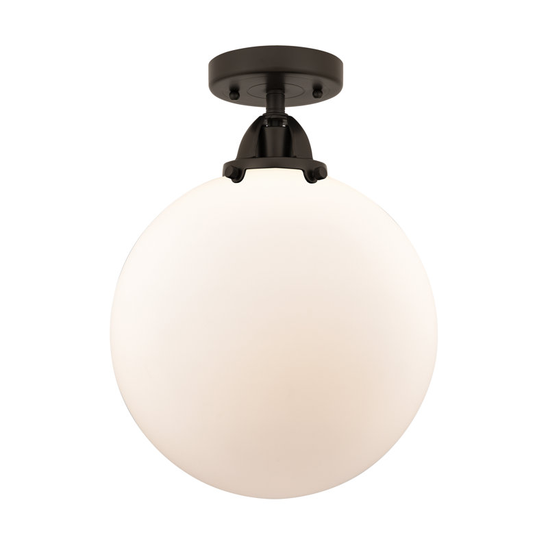 Alphonsa Glass Semi Flush Mount, Led, No, Oil Rubbed Bronze