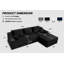Canapé modulaire convertible en L 101 po-121993572-121993571