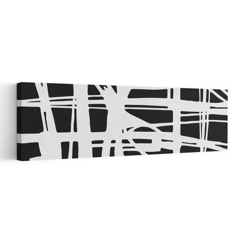 Modern Abstract Lines by Vitor Costa - Wrapped Canvas Panoramic Print, 30.48 cm H x 91.44 cm W