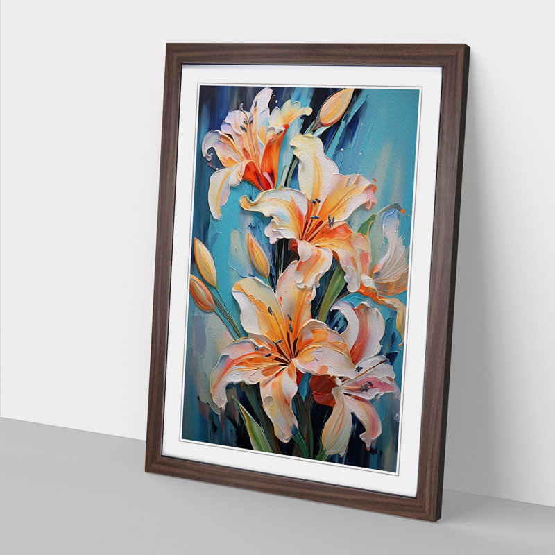 Single Picture Frame Print on Wood, Walnut Framed, 64cm H x 46cm W