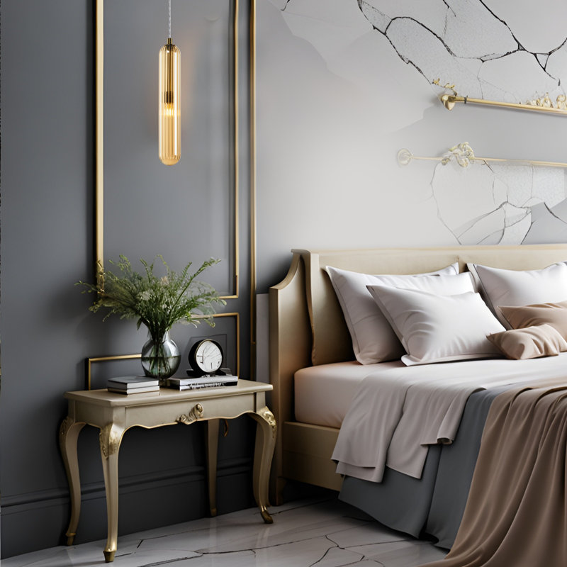 Pax 1 - Light Cylinder Pendant, Gold Colours