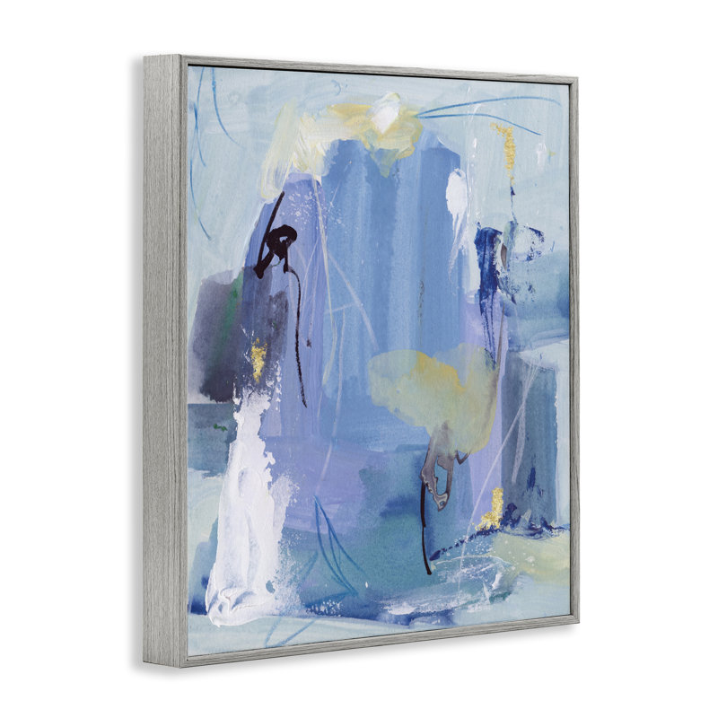 «Blue Abstract with Squiggles», estampe numérique par Grace Popp, Estampe numérique Farmhouse, H 20 po x l 16 po