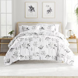  Down Alternative Magnolia Grey Patterned Comforter Set