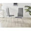 Statement 4 Person Round Dining Table Set in Luxury Beige Stone Effect - Velvet Dining Chairs-88576379