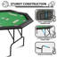 Collapsible Octagon Poker Table for 8 Players – Green Casino Style Waterproof Felt, Padded Armrests, Stable Metal Legs, 8 Cup Holders for Home Game Nights & Parties