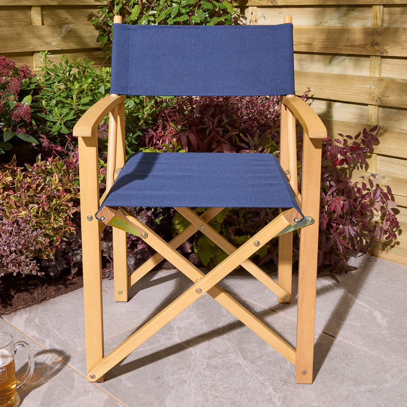 Rowlinson Ascot Folding Director's Chair, Midnight Blue