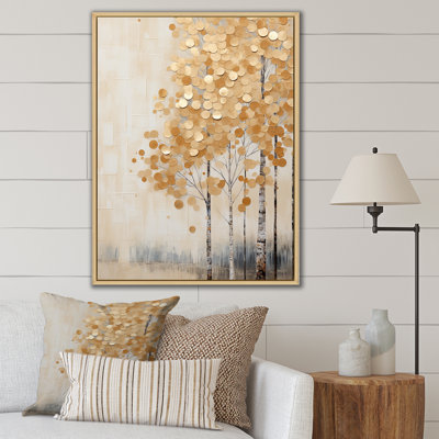 " Minimalism Golden Trees Harmony III "