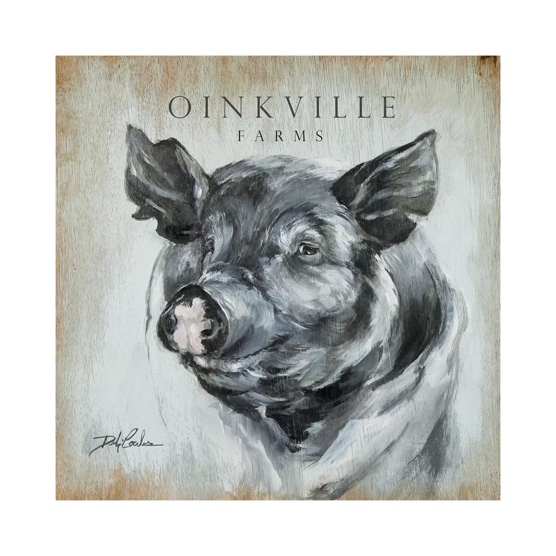 OinkVille Farms by Debi Coules - Wrapped Canvas Gallery-Wrapped Canvas Giclée, 93.98 cm H x 93.98 cm W x 3.175 cm D