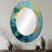 Vibrant Bloom Blue And Yellow Hibiscus - Yellow Oval Wall Mirror Decor-1269466694