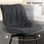 Ensemble de 2 tabourets de bar 27 po, hauteur de comptoir en cuir PU, noir-566501223