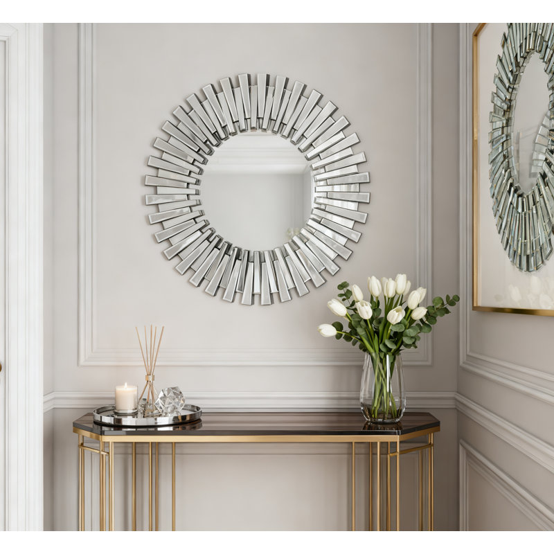 Freelon Round Sunburst Accent Mirror, 31.5'' x 31.5''
