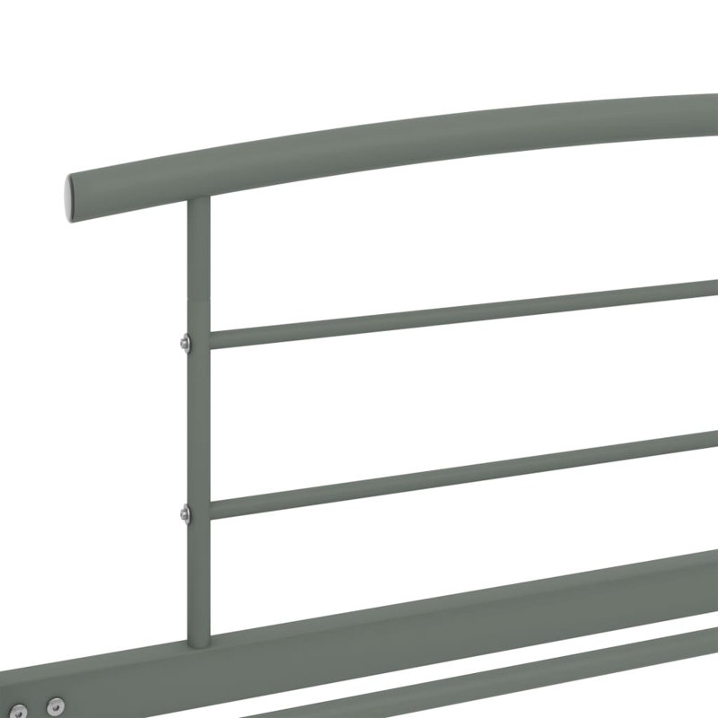 Bishaan Solid Wood Bed, Grey, 63cm H x 100cm W x 200cm L