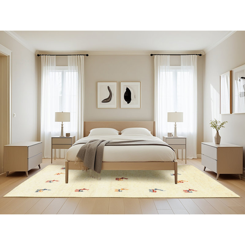 Surface beige contemporaine tapis, Rectangle 5 pi x 8 pi