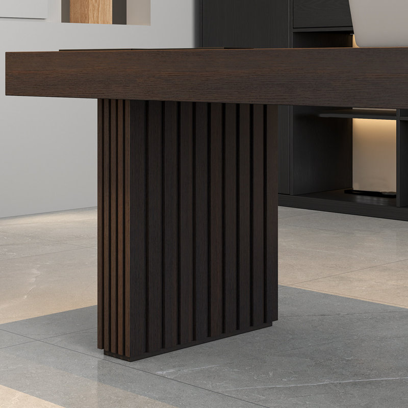 Bureau d'étude italien minimaliste, H 29,53 po x l 86,61 po x P 31,5 po
