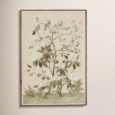 Nadine " Tan Chinoiserie " by Laurel-Dawn Latshaw Painting Print