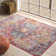 Charleston Power Loom White/Orange/Dark Blue Rug