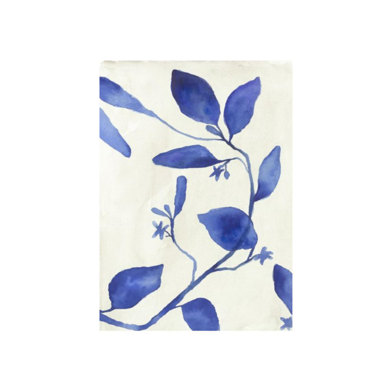«Feuiller II» par Barclay Butera - peinture sur toile tendue, H 34 po x l 24 po x P 1,5 po