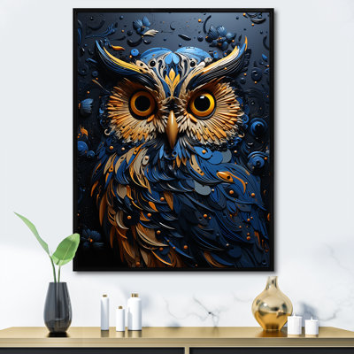 «Noir Watcher Owl At Twilight I», reproduction sur toile