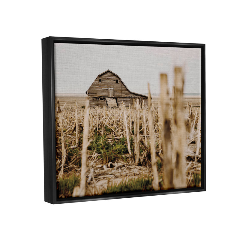 " Rustic Old Barn " by Nathan Larson, Jet Black Floater Frame, 24" H x 30" W x 1.7" D