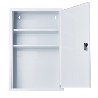 Armoire de premiers soins à 3 tablettes avec 1000 fournitures, fixation murale, acier rouille, preuve, classe A de 2015, boîte blanche en métal de qualité professionnelle et trousse d'urgence en métal